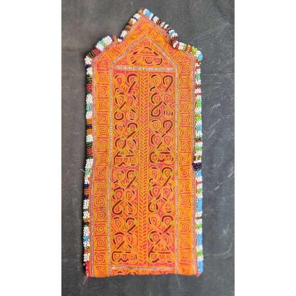 Kuchi Embroidered Pouch Wallet Central Asian Handmade Multi-Color Beads - Picture 2 of 11